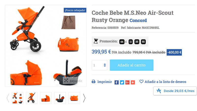 rebajas coche concord 