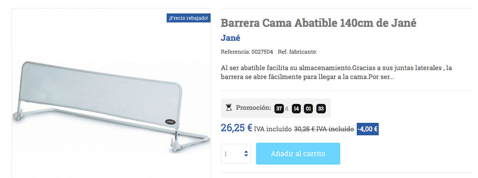 Barrera bebe en oferta